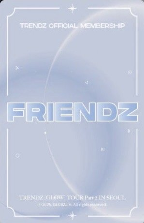 [GLOW] TOUR Pt.2 FRIENDZ 入場卡 / 場限卡  背面