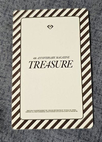 TREASURE 4th ANNIVERSARY MAGAZINE PARK JEONGWOO🐺