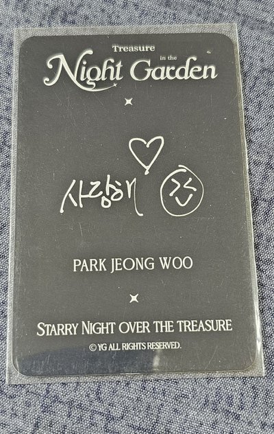 TREASURE in the NIGHT GARDEN PARK JEONGWOO 🐺
