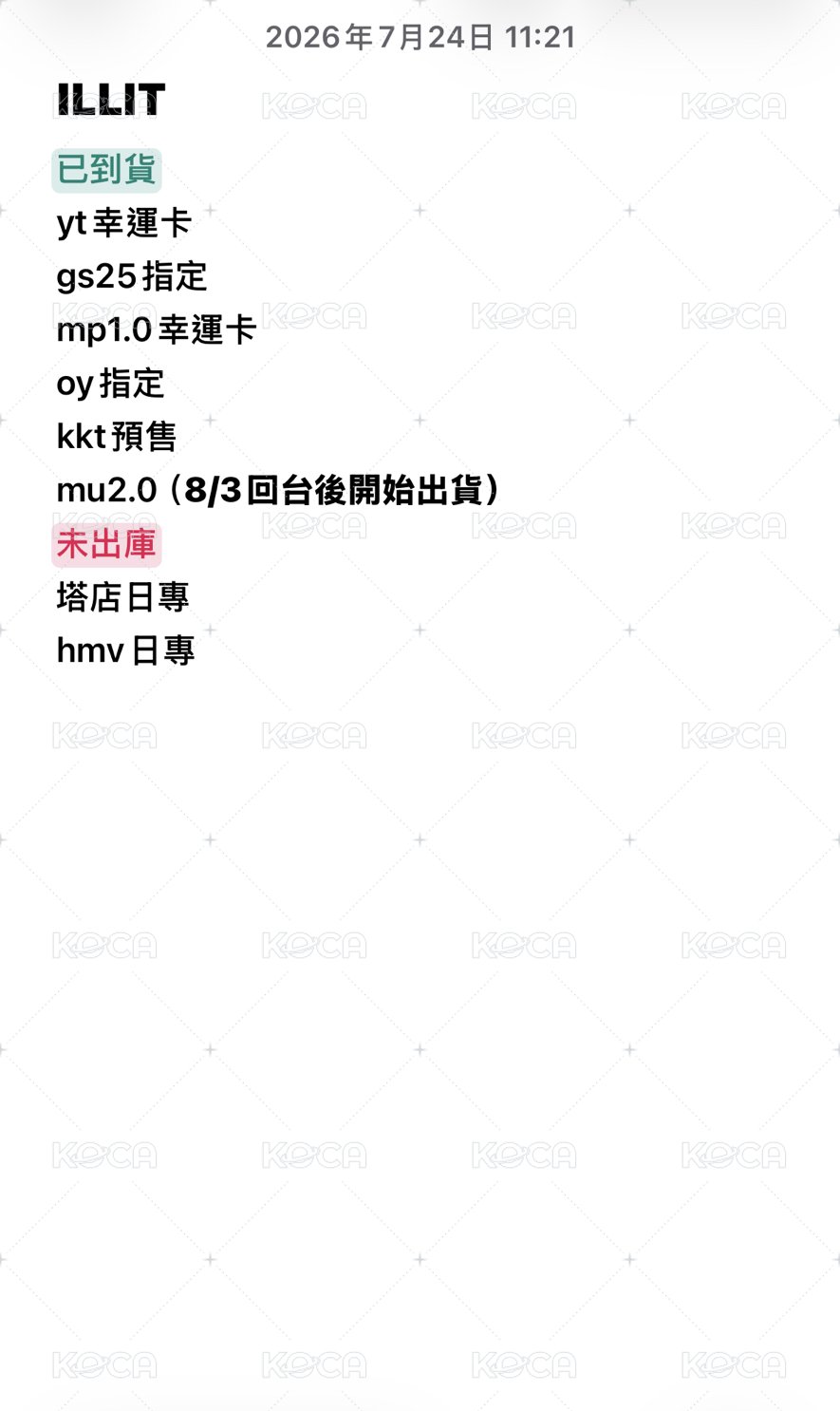 ILLIT進度