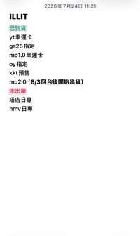 ILLIT進度
