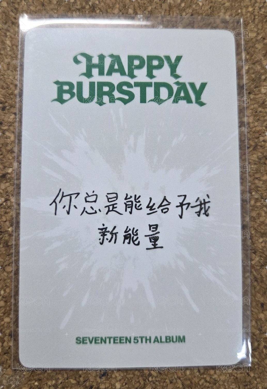 俊 正規五 正五卡背 你總是能給予我新能量