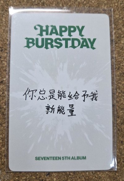 俊 正規五 正五卡背 你總是能給予我新能量
