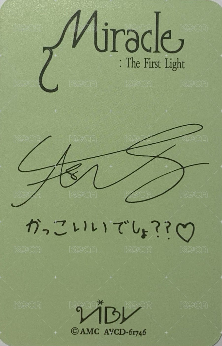 Miracle : The First Light Photobook ver. 專輯卡  背面