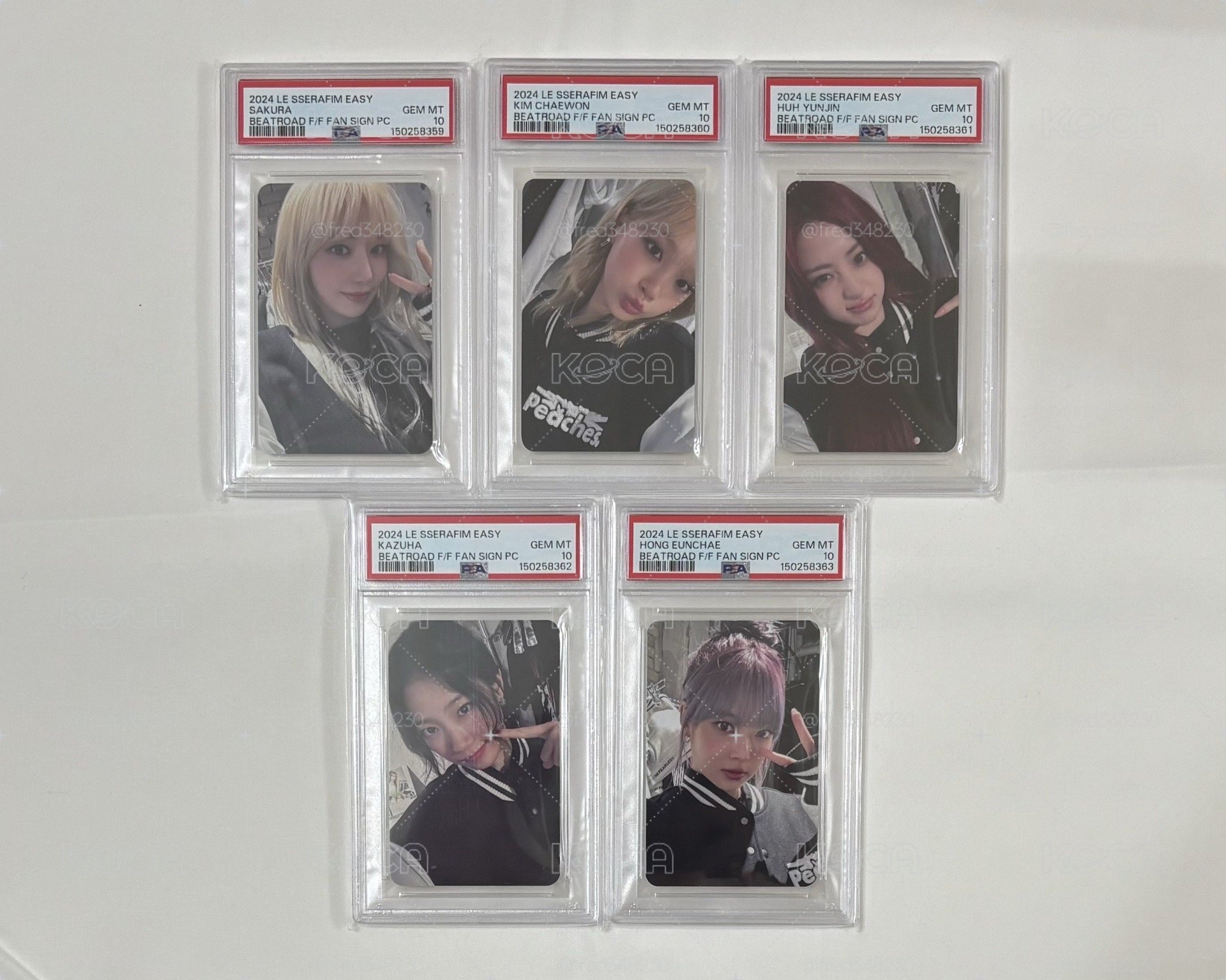LE SSERAFIM PSA10鑒定卡 五連號