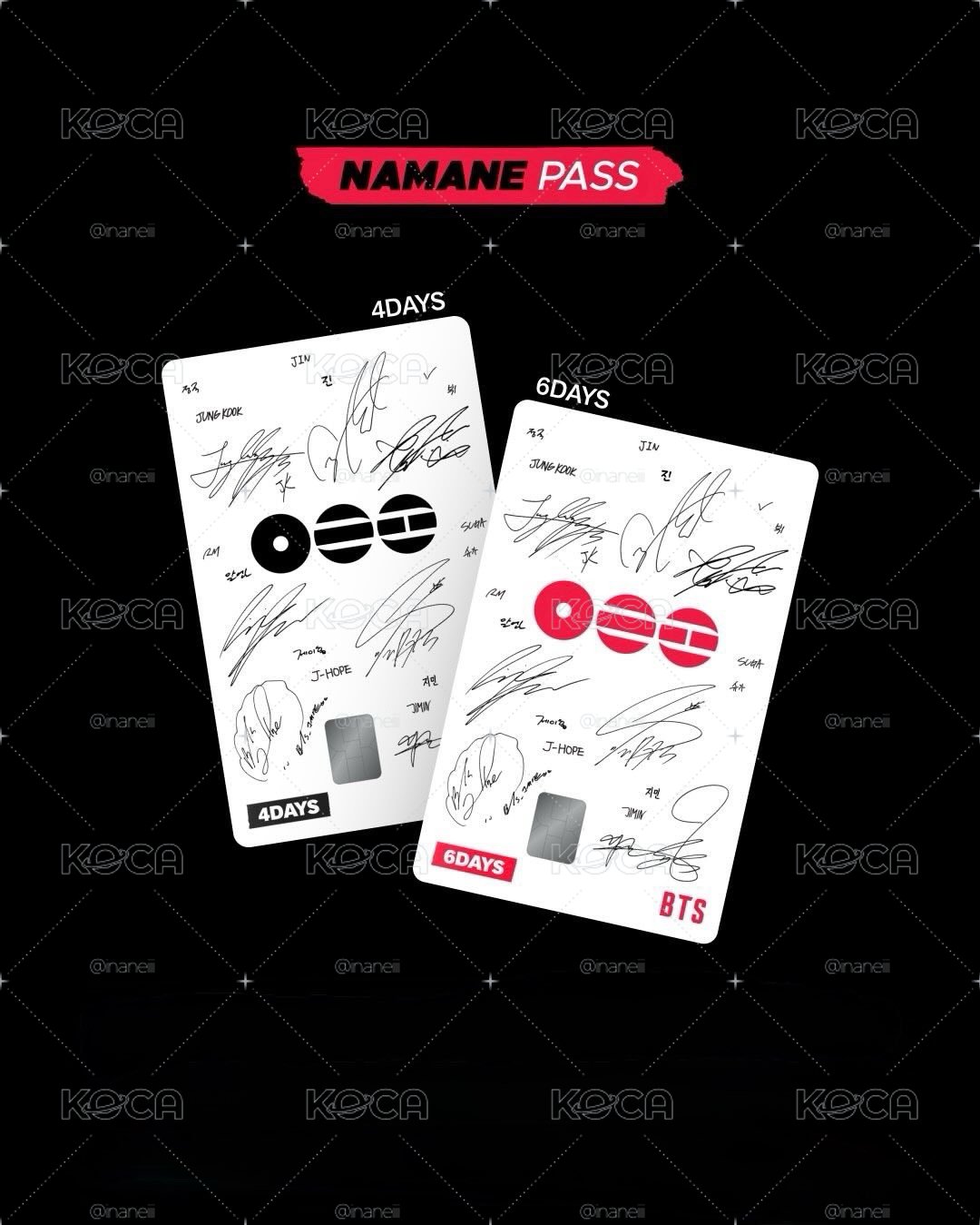 BTS NAMANE卡