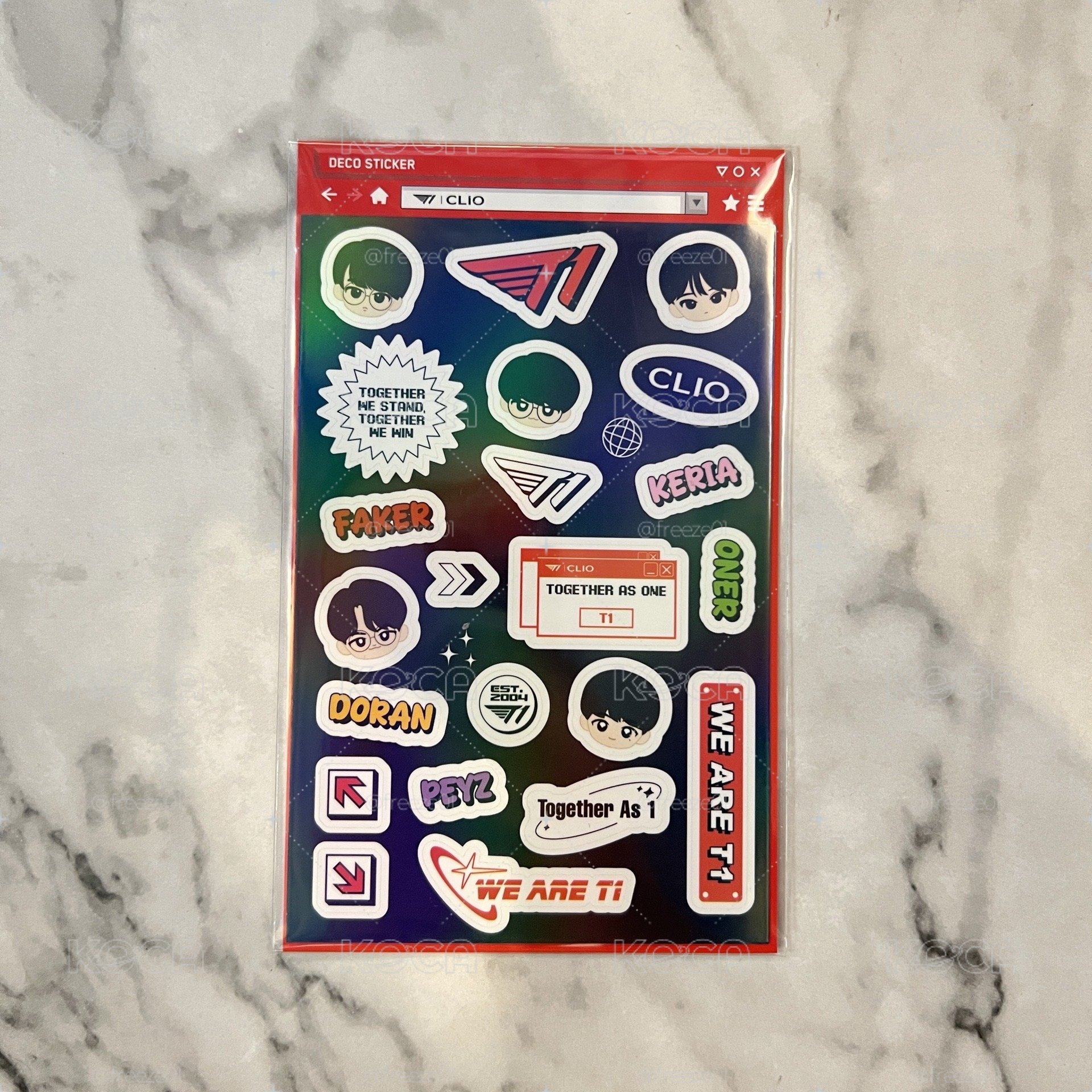 現貨 T1 X ABLY 特典貼紙