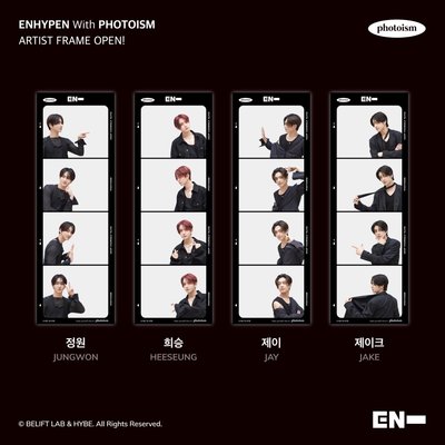 ENHYPEN UNSEEN X photoism 人生四格卡 貼紙 代印 1組兩張
