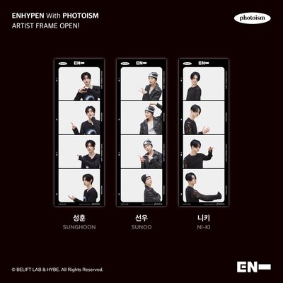 ENHYPEN UNSEEN X photoism 人生四格卡 貼紙 代印 1組兩張