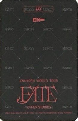 FATE世巡 演唱會 DVD / CD 卡  背面