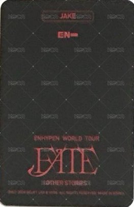 FATE世巡 演唱會 DVD / CD 卡  背面