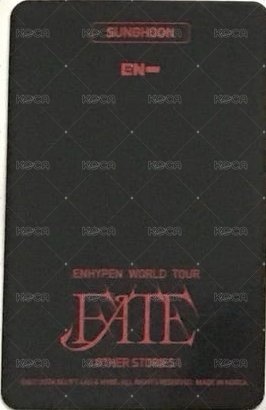FATE世巡 演唱會 DVD / CD 卡  背面