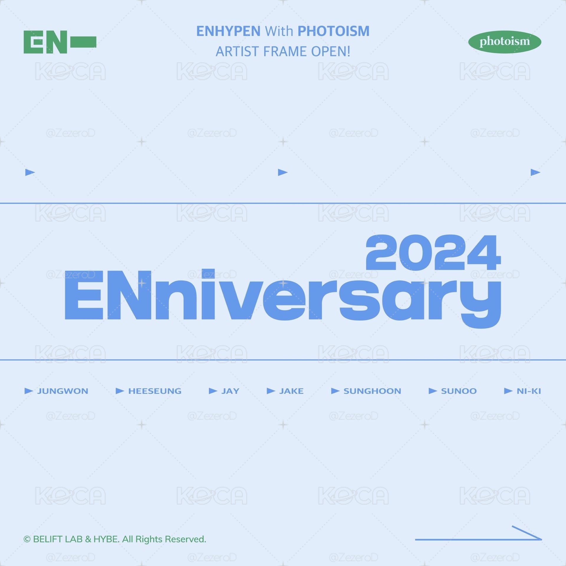 ENHYPEN ENniversary X photoism 人生四格卡 貼紙 代印 1組兩張