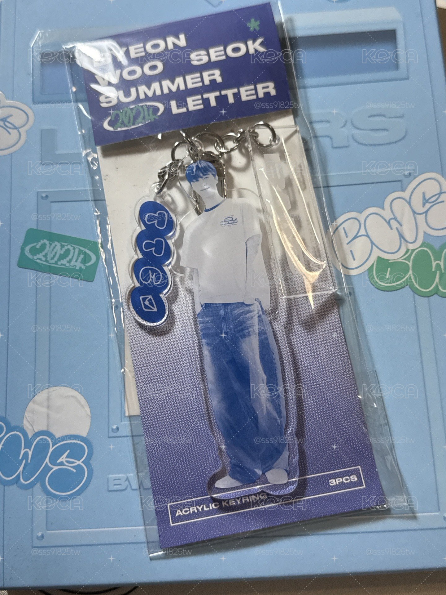 邊佑錫 Summer letter 壓克力鑰匙圈