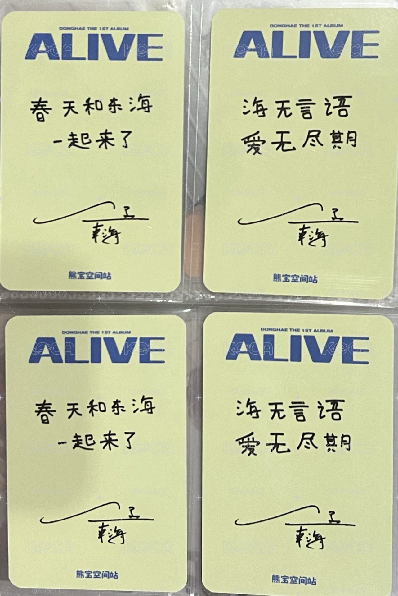 alive上海手寫簽售卡 