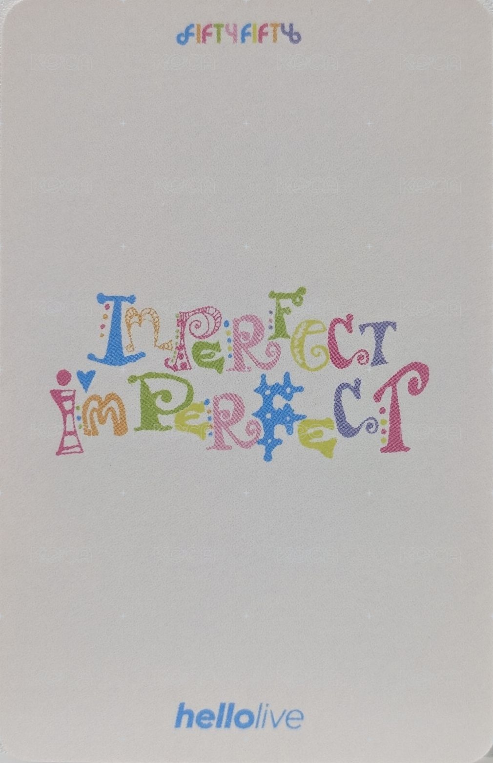 Imperfect-I'mperfect hl 線上1.0 簽售卡 B ver. 背面