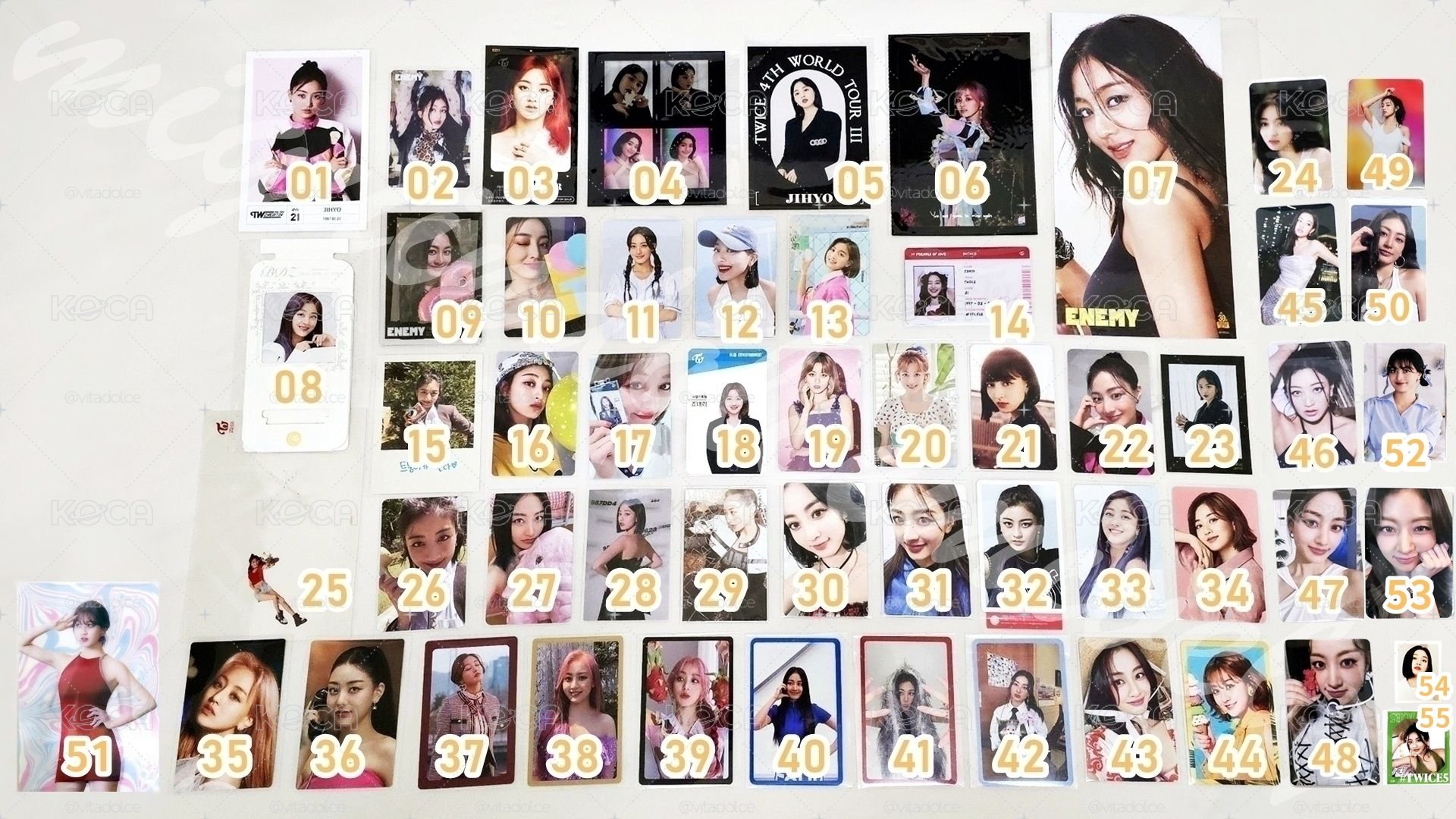 TWICE JIHYO 志效小卡周邊區 💛 編號見圖三 💫