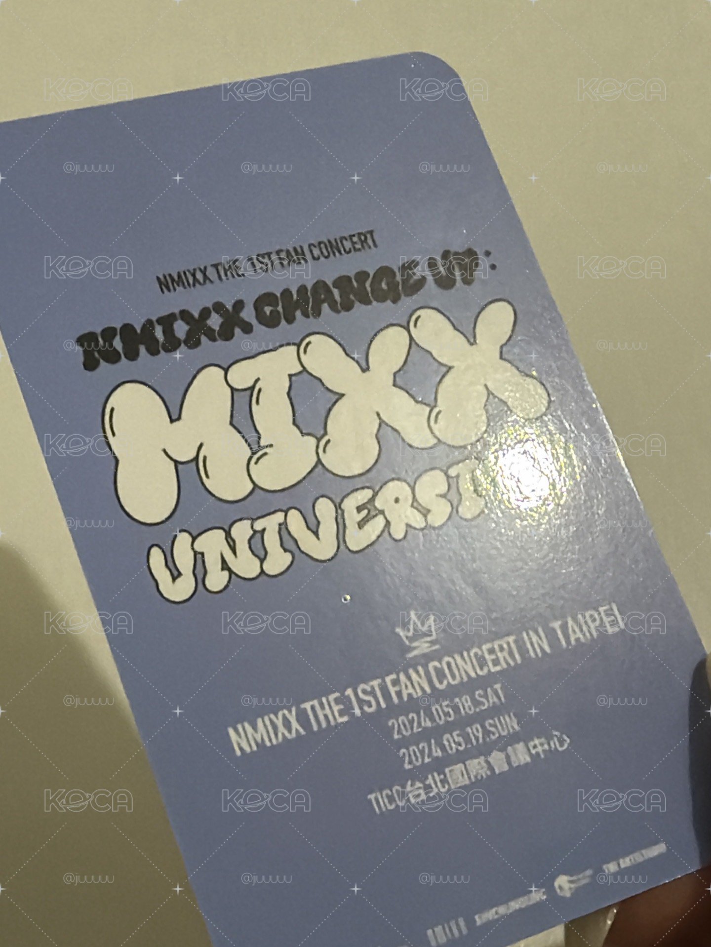 MIXX UNIVERSITY 台北Day2入場卡 & 手燈卡 & 星河簽售