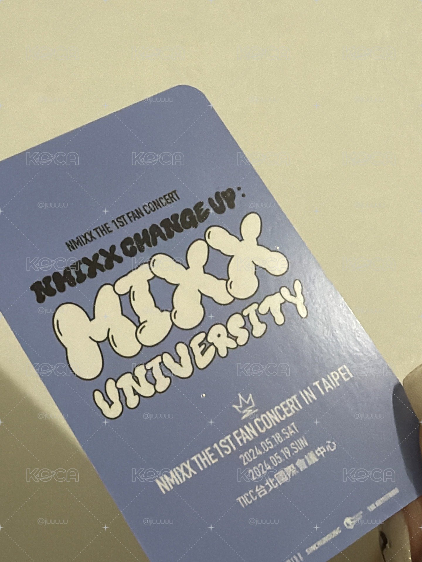 MIXX UNIVERSITY 台北Day2入場卡 & 手燈卡 & 星河簽售