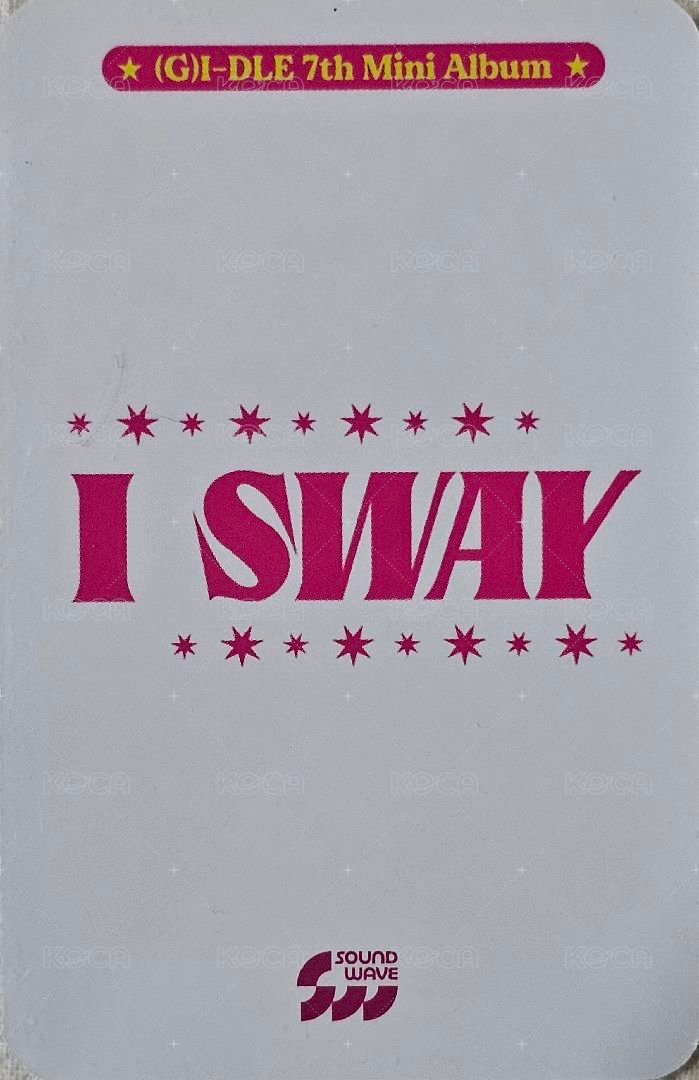 I SWAY sw 1.0 特典卡  背面