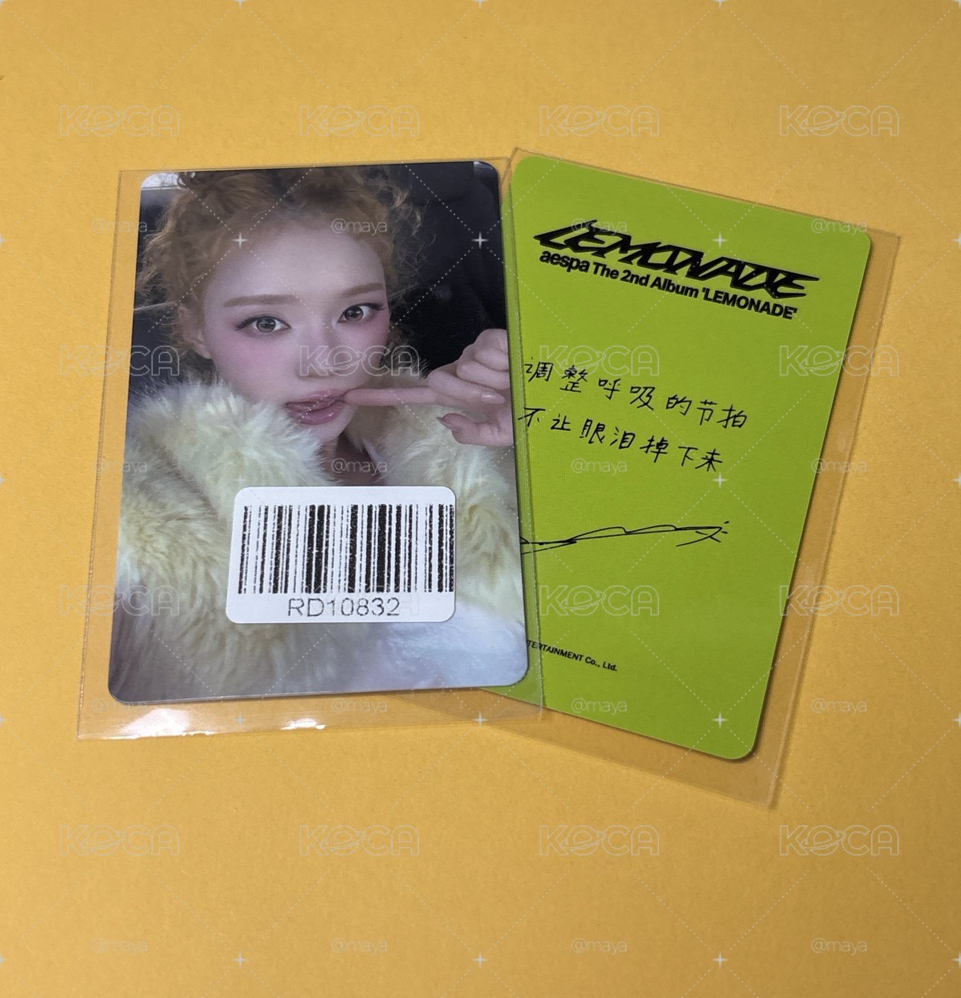 aespa 金旼炡 Winter Lemonade正規二 KMS特典 KMS冬