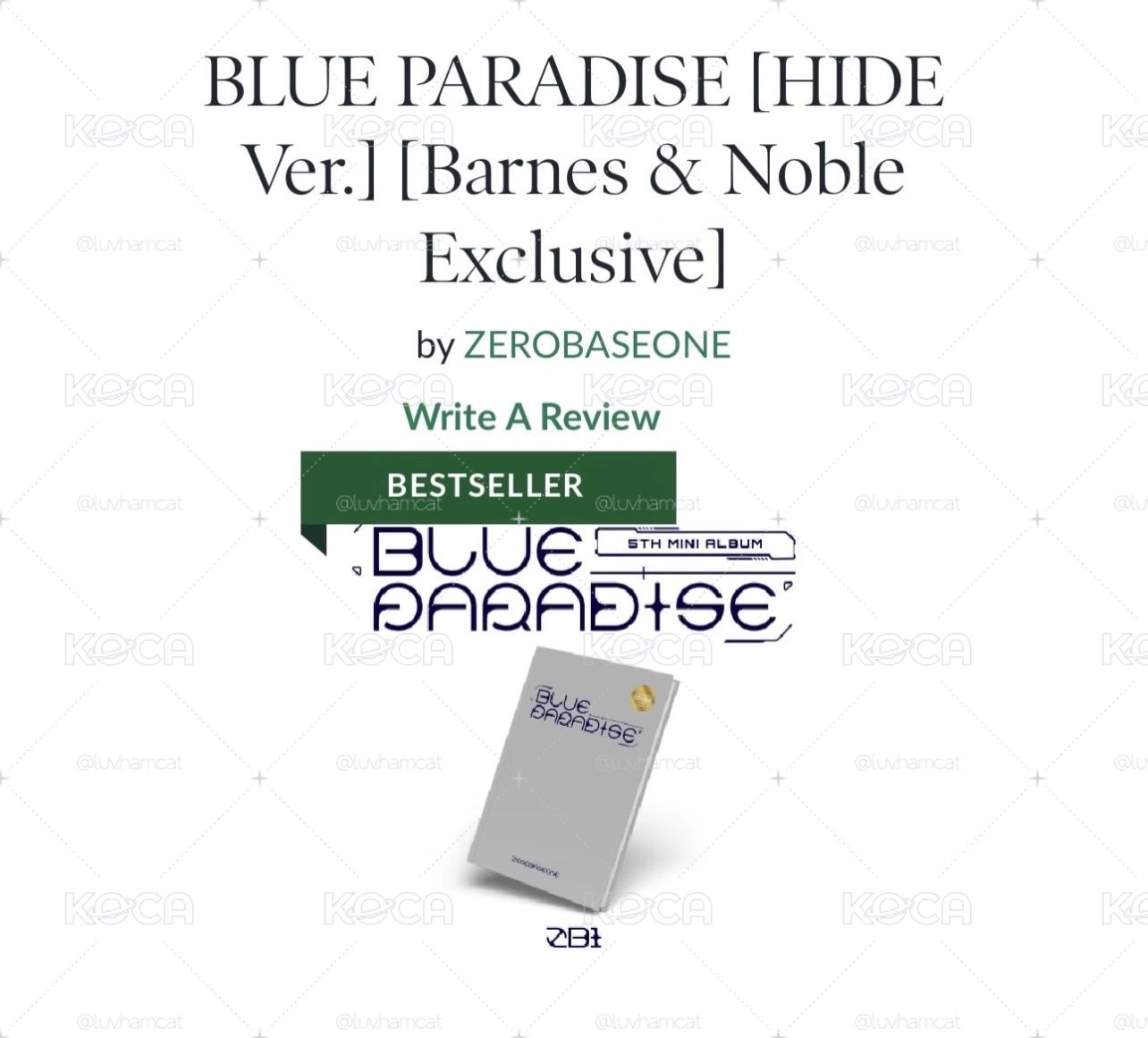 BLUE PARADISE [HIDE Ver.] [Barnes & Noble Exclusive] 成韓彬 