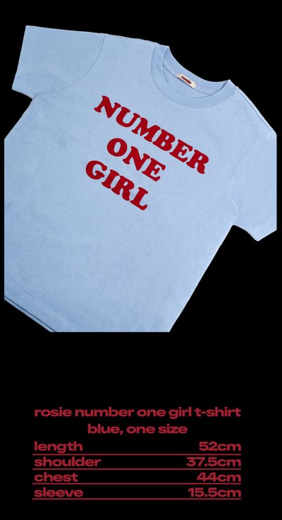 ROSÉ number one girl T-shirt藍色