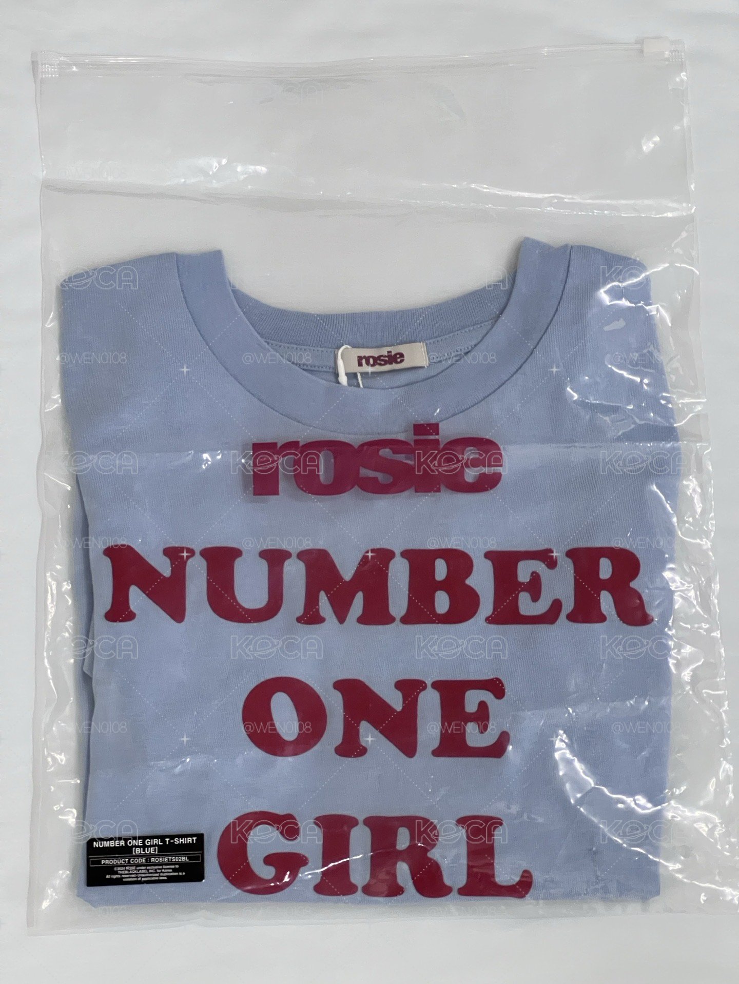 ROSÉ number one girl T-shirt藍色