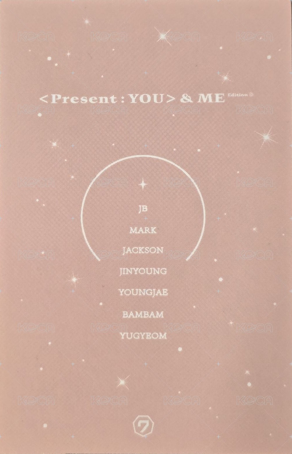 &ME Edition 專輯卡  背面