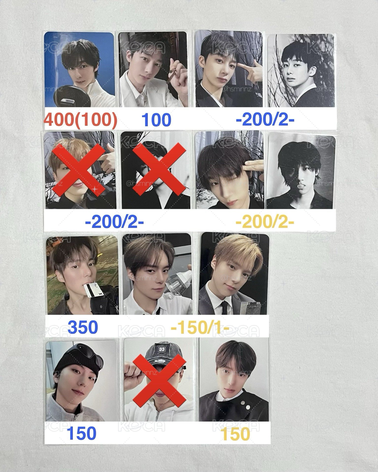 Monsta X The X 簽售卡 小卡