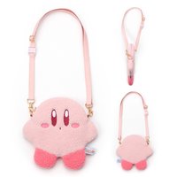 星のカービィ／もふらっと 側背包 星のカービィ／もふらっと／おでかけぬいぐるみポシェット／カービィ蓬鬆扁平毛絨卡比側背包 斜肩包
