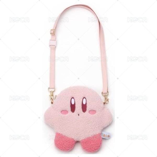 星のカービィ／もふらっと／おでかけぬいぐるみポシェット／カービィ蓬鬆扁平毛絨卡比側背包 斜肩包