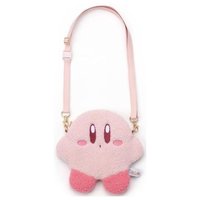 星のカービィ／もふらっと／おでかけぬいぐるみポシェット／カービィ蓬鬆扁平毛絨卡比側背包 斜肩包