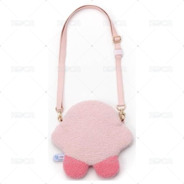 星のカービィ／もふらっと／おでかけぬいぐるみポシェット／カービィ蓬鬆扁平毛絨卡比側背包 斜肩包