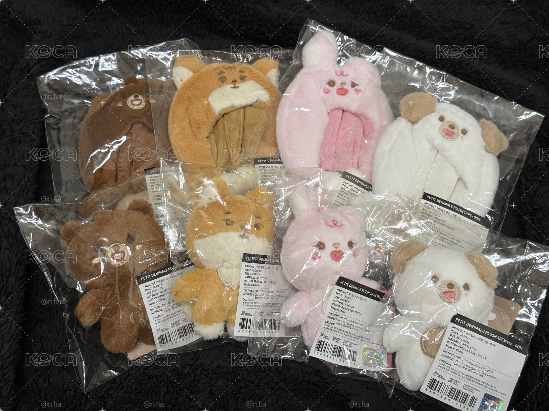 斗篷娃衣+10公分🐻🦊🐰🐶全套