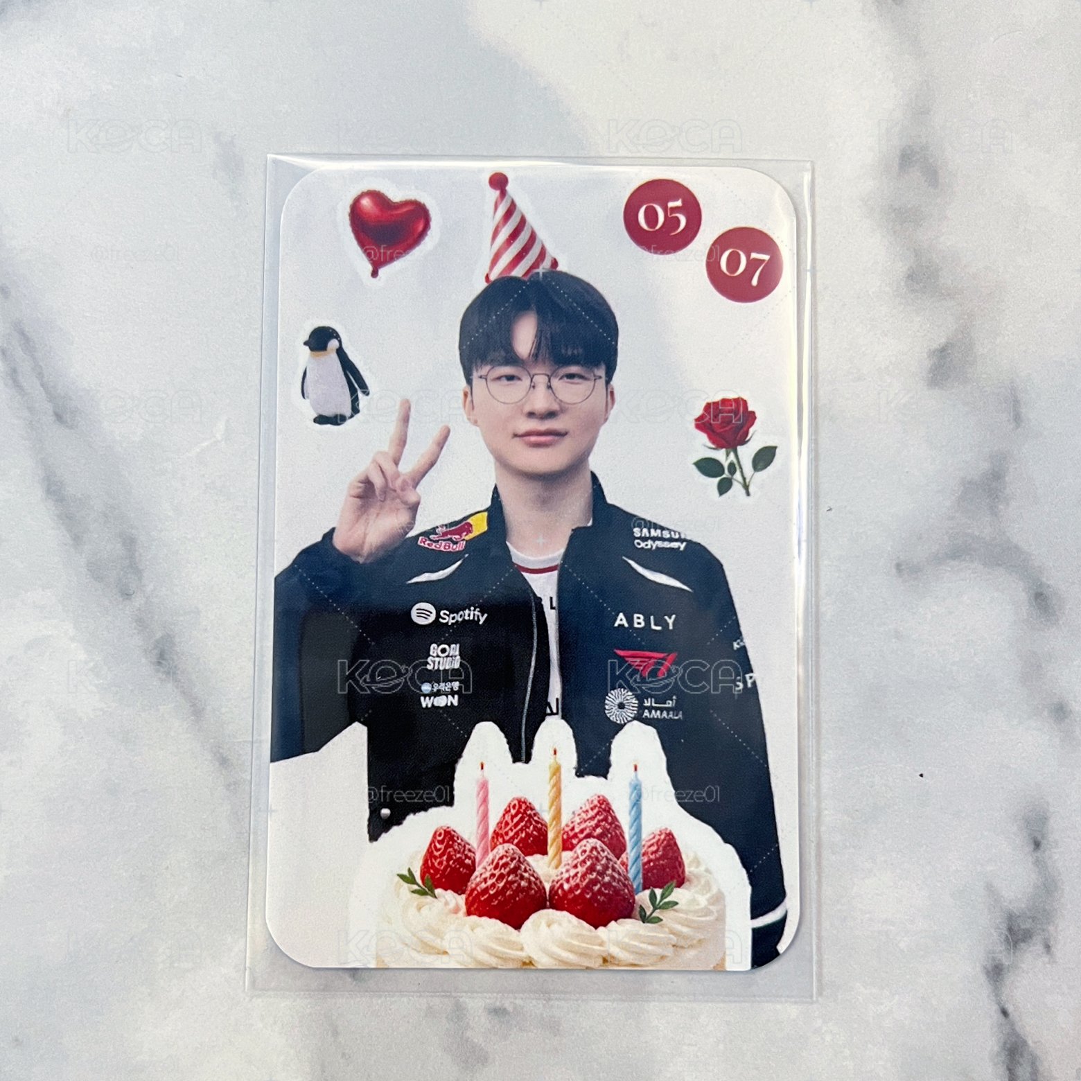 現貨 T1 Faker Faker 生日 釜山網咖套餐特典