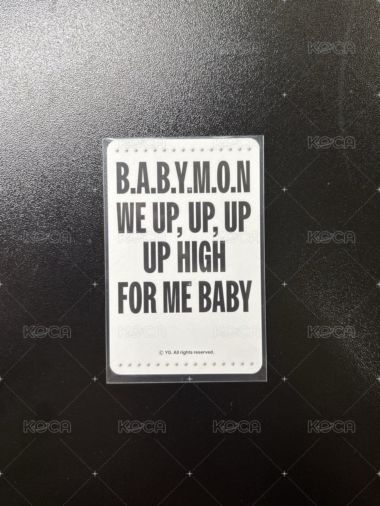 WE GO UP yg 線下快閃 特典卡 單封E ver