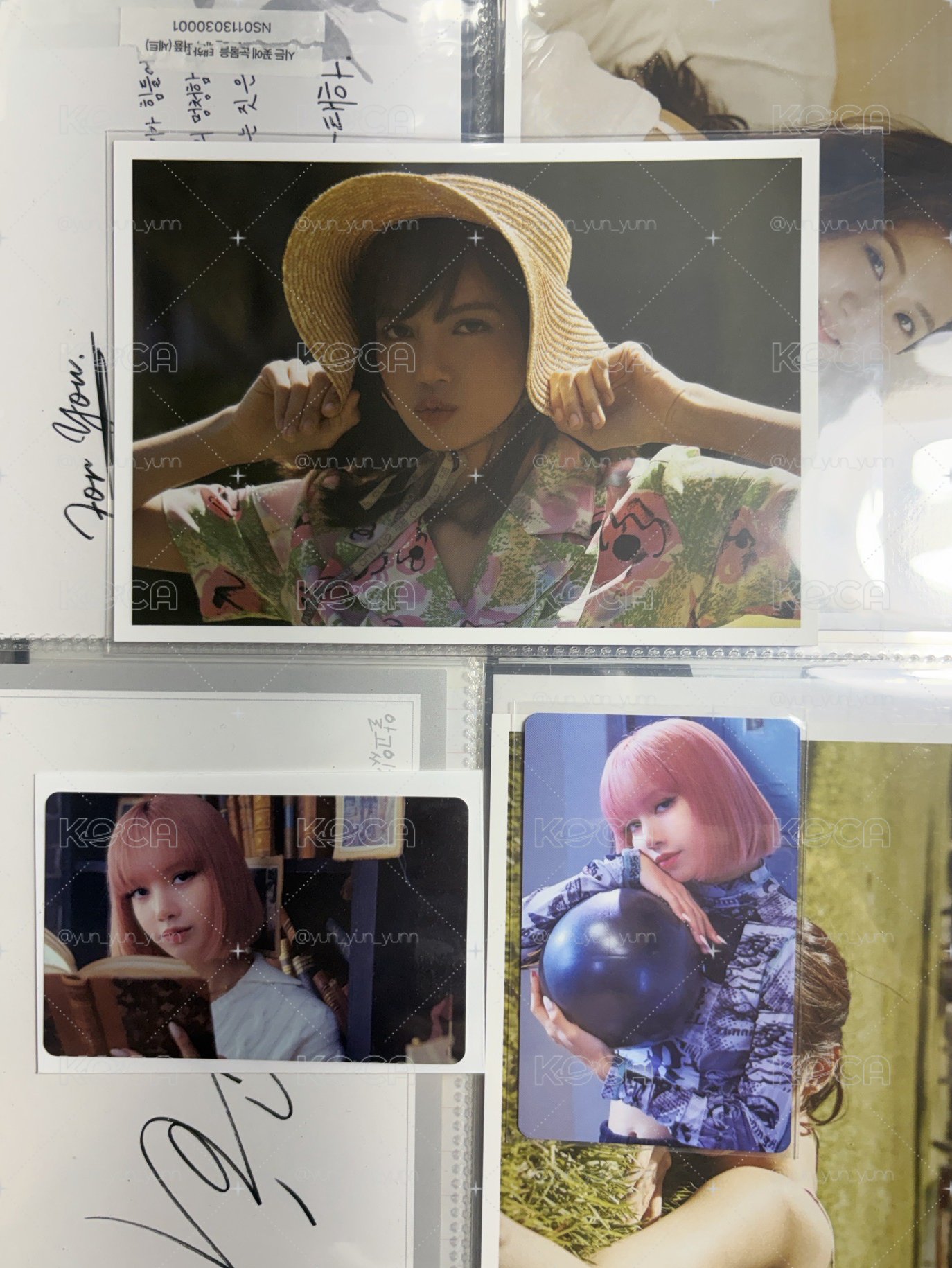 BLACKPINK 2019夏日日記 Lisa 明信片 白版