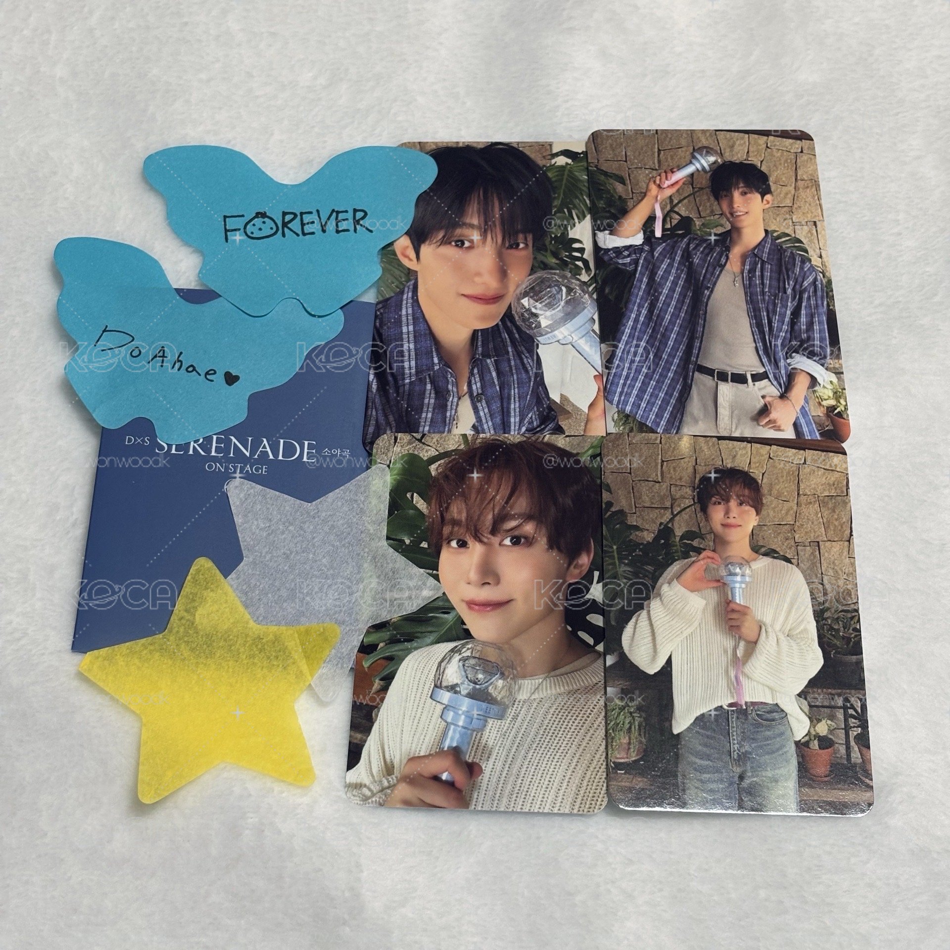 現貨 DXS [SERENADE] 克拉粽入場卡一套+一對高雄場蝴蝶紙花+一對星星紙花