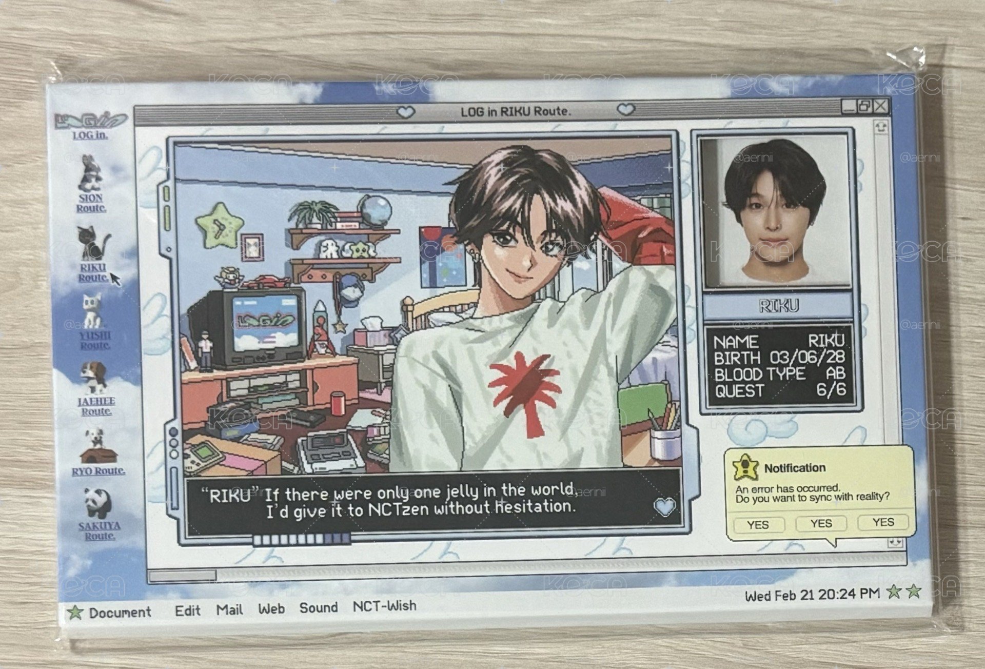Riku login明信片組