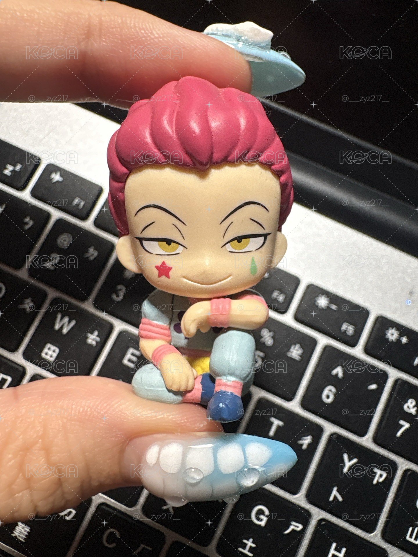 現貨二手 BANDAI 獵人HUNTER×HUNTER坐姿公仔P2 扭蛋 西索