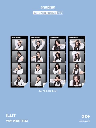ILLIT X photoism X snapism 人生四格卡 貼紙 代印
