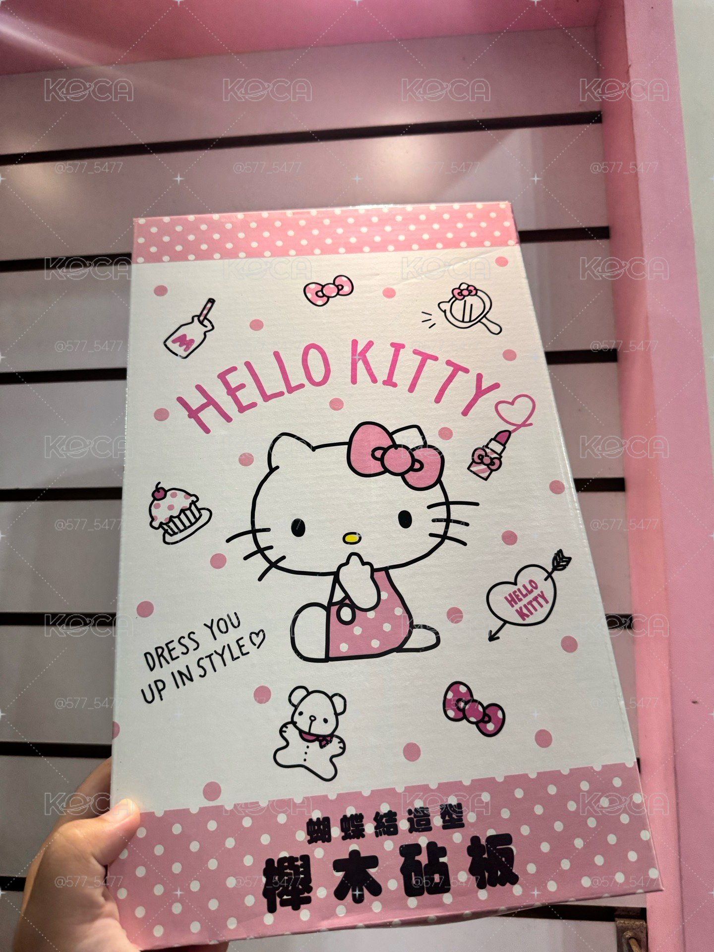 （全新）Hello kitty 木櫸砧板 蝴蝶結造型