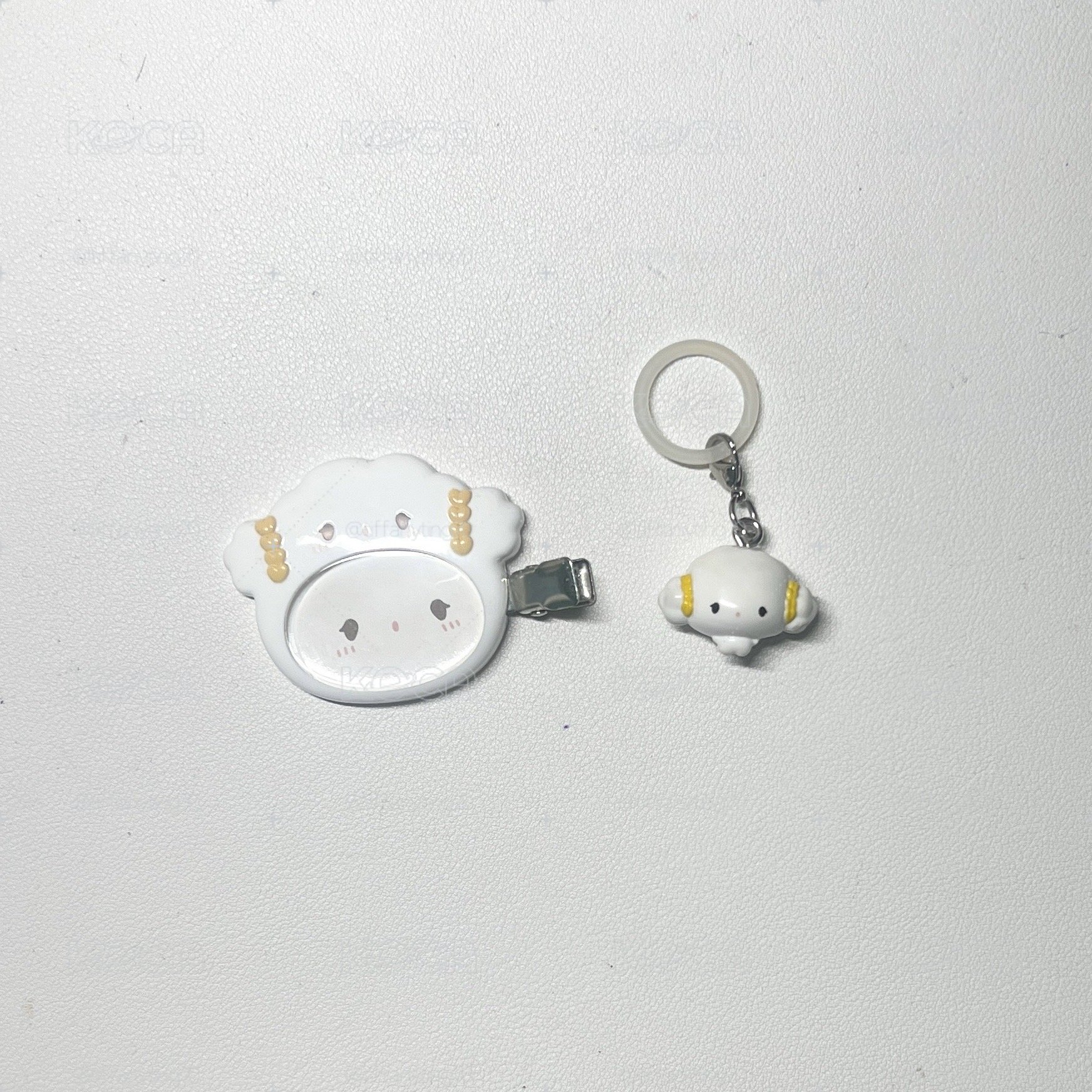 小麥粉愛心扣 換臉髮夾 雨傘吊飾