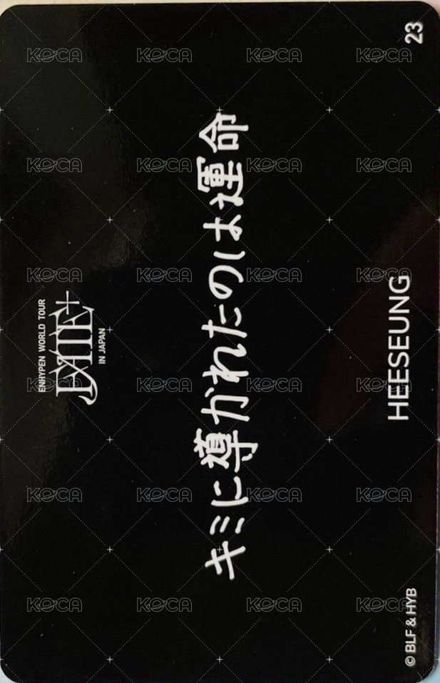 FATE+ 日巡  隨機卡 23 背面