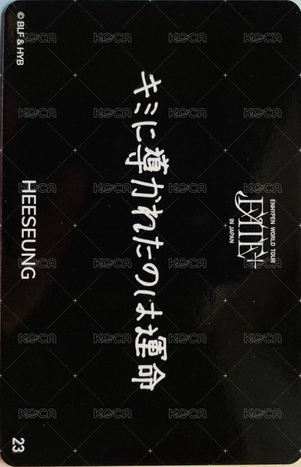 FATE+ 日巡  隨機卡 16 背面