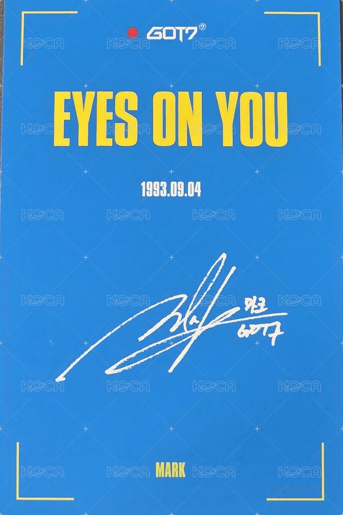 Eyes On You 專輯卡 You ver. 背面