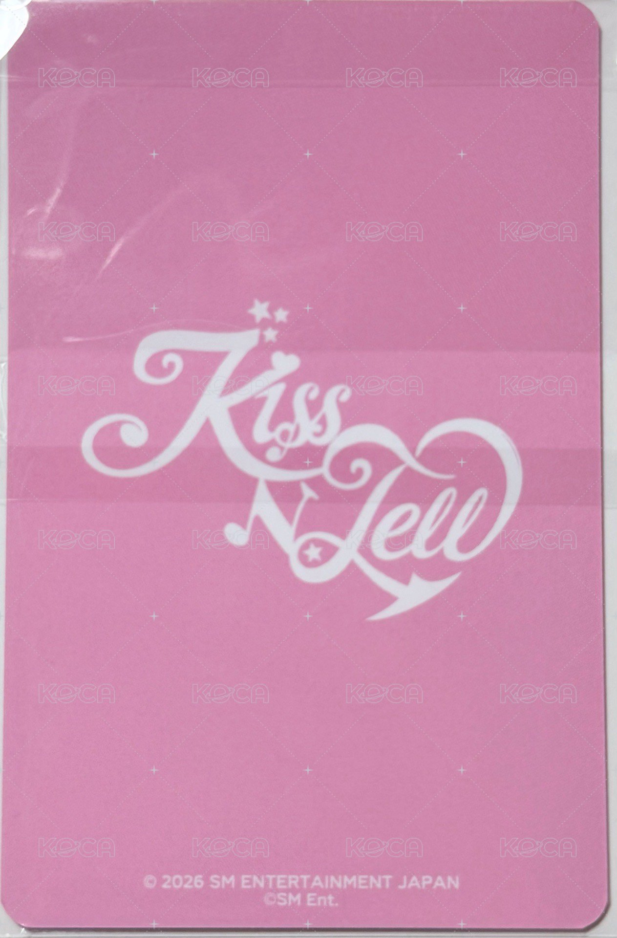 KISS N TELL 快閃 周邊卡 束口袋 背面