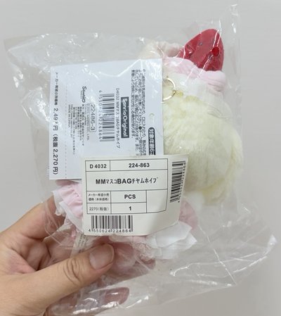 Sweet Cakes Collection美樂蒂大頭收納包吊飾+二代草莓美樂蒂