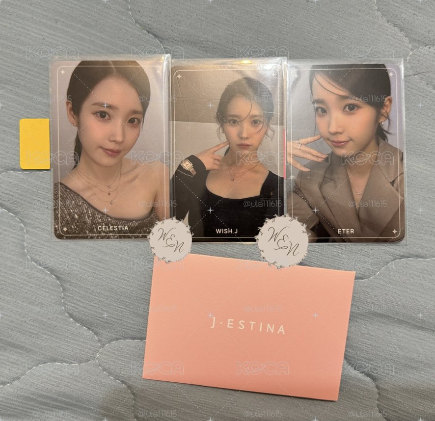 IU 李知恩 J.estina珠寶代言小卡 一套